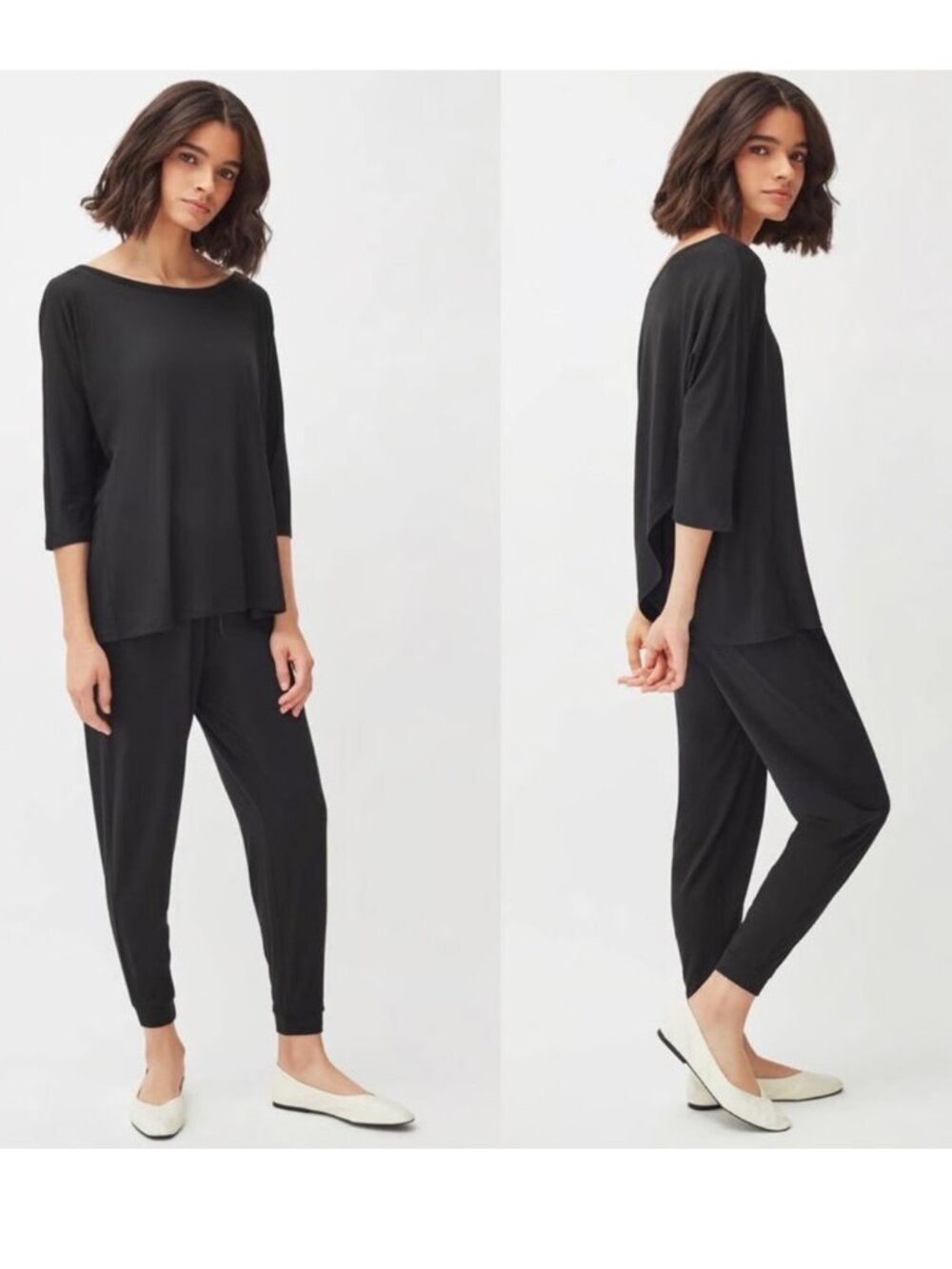 Cuyana Organic Pima drape-back top